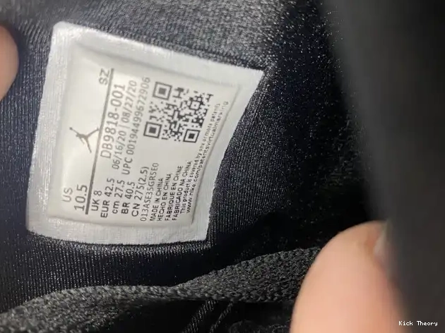 Kick Theory DB9818-001 Retro Triple Black 6 Jordan SD (W) 0608